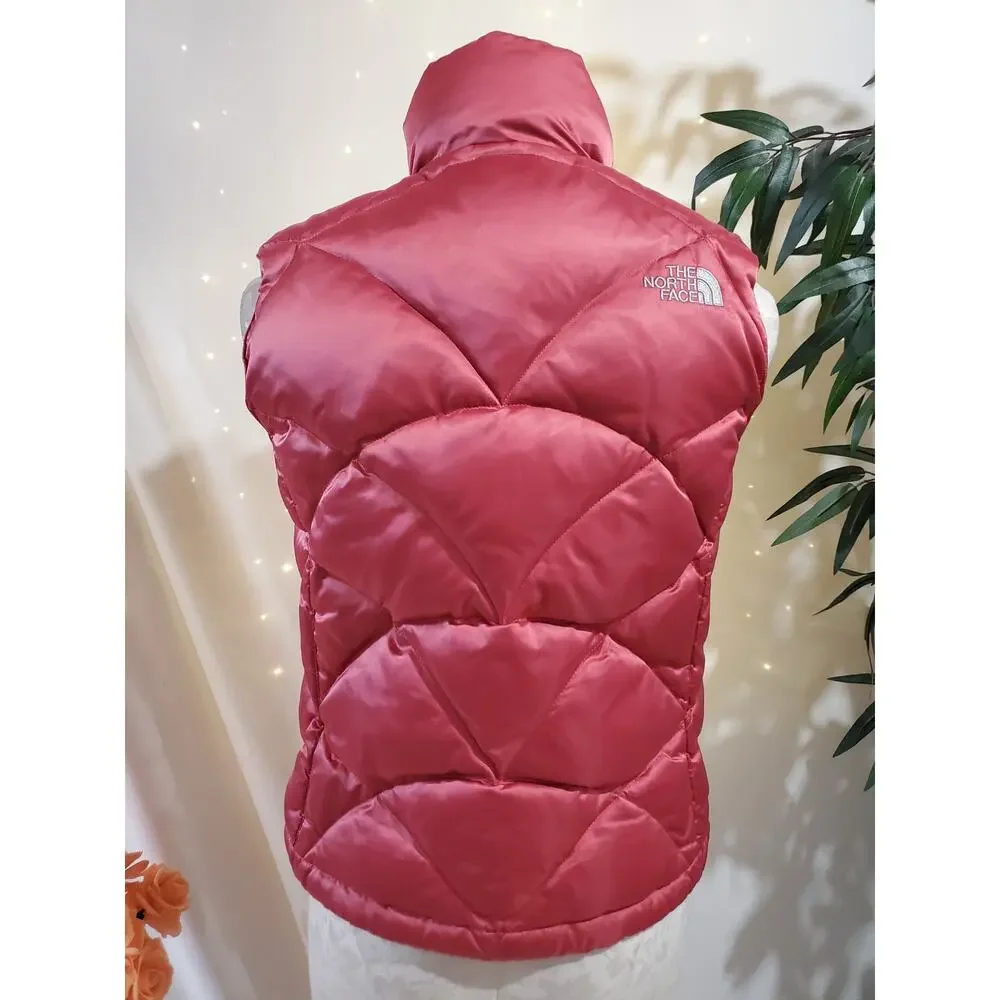 The North Face Aconcagua 550 Nuptse Goose Down Puffer Vest Womens Size XS Pink